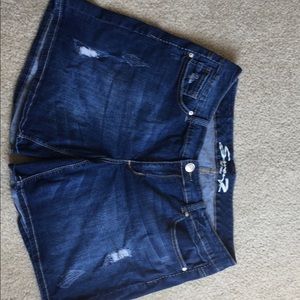 7 jeans blue jean shorts